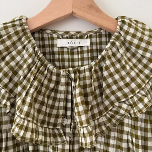 Doen Dresses & Skirts - DÔEN Paris Dress in Olive Gingham